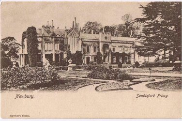 England Postcard Newbury Sandleford Priory Hawker's Series