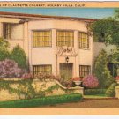 Celebrity Postcard Claudette Colbert Home Holmby Hills California Longshaw