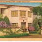 Celebrity Postcard Claudette Colbert Home Holmby Hills California Longshaw