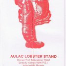 Advertising Card Aulac Lobster Stand Near PEI Information Bureau