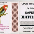 Matchbox Cover No Frills Safety Matches Golden Mantled Rosella
