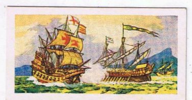 Trading Card Naval Battles #7 Capturing Spanish Galleon Off Peru Sweetule