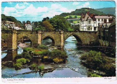 United Kingdom UK Postcard Wales Llangollen Bridge