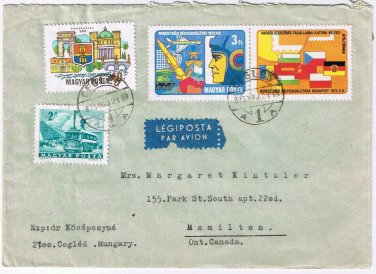 Stamps Art Hungary Envelope Budapest 1973 Warsaw Pact