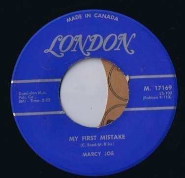 Marcy Joe My First Mistake 45 rpm Ronnie
