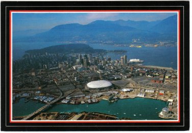 British Columbia Postcard Vancouver Stanley Park BC Place False Creek