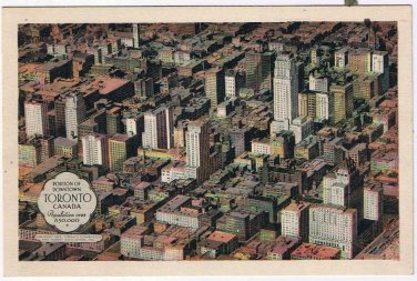 Ontario Postcard Toronto Downtown Birds Eye View