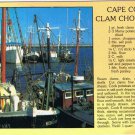 Massachusetts Postcard Provincetown Fishing Boats Cape Cod Clam Chowder Recipe