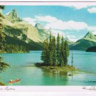 Postcard Maligne Lake The Narrows Jasper National Park Canadian Rockies