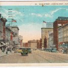 Postcard Main Street Looking East Jackson Michigan