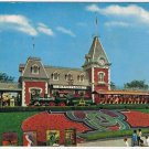 Postcard Disney Magic Kingdom Floral Mickey Sante Fe & Disneyland Depot