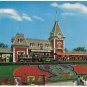 Postcard Disney Magic Kingdom Floral Mickey Sante Fe & Disneyland Depot