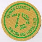 German Canadian Hunting & Fishing Club 1988 Sew On Patch 4 1/2" Diameter