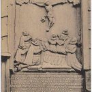 Germany Postcard RPPC Denkstein der Siebenlinge Christ On Cross Angels