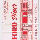 Matchbook Cover Milford PA The Milford Diner Pike County