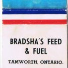 Matchbook Cover Bradsha's Feed & Fuel Tamworth Ontario