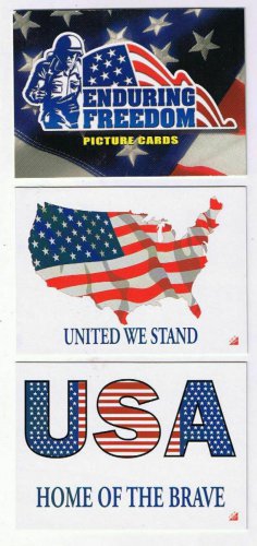 Enduring Freedom Picture Card #1 Title Plus USA & United We Stand Topps 2001