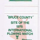 Matchbook Cover International Plowing Match 1976 Bruce County Ontario