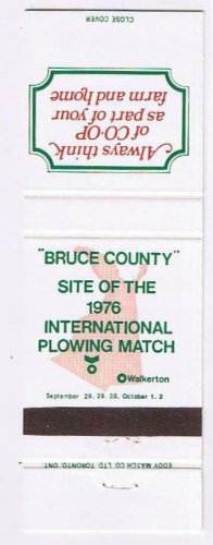 Matchbook Cover International Plowing Match 1976 Bruce County Ontario