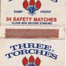 Matchbox Cover Three Torches Safety Matches Made Kenner Louisiana