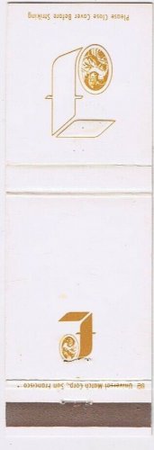 Matchbook Cover Firemen's Fund American Insurance San Francisco California