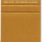 Matchbook Cover Firemen's Fund American Insurance San Francisco California