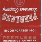 Matchbook Cover Wood Agency Canandaigua New York Peerless Insurance Keene NH