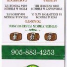 Matchbook Cover Falcon & Firkin Richmond Hill Ontario