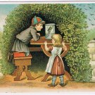Postcard Illustration Old Swedish Childrens Books Children With Frog Art