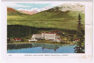 Alberta Folkard Postcard Chateau Lake Louise Rocky Mountains CPR