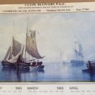 Calendar Sailing Ships Clyde Blowers Scotland 1985 Frameable Art 12 x 18