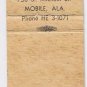 Matchbook Cover The Towers Supper Club & Lounge Mobile Alabama