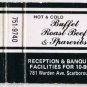 Matchbook Cover Embers Dining Reception & Banquet Scarborough Ontario