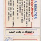 Matchbook Cover Bob Garvin Realtor Beaver Pennsylvania