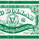 Matchbook Cover Big Dollar Savings Association New Castle Sharon Pennsylvania