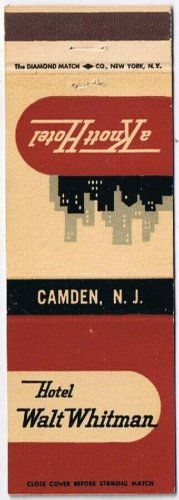 Matchbook Cover Hotel Walt Whitman Camden New Jewsey A Knott Hotel