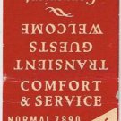 Matchbook Cover Englewood Arms Hotel Chicago Illinois