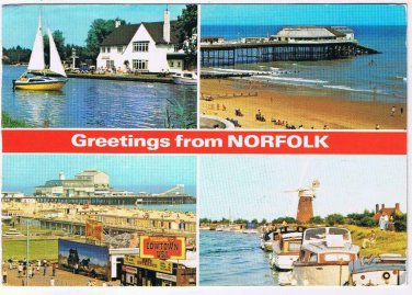 Postcard Greetings From Norfolk Horning Ferry Great Yarmouth Cromer Stacey
