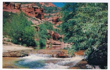 Arizona Postcard Beautiful Oak Creek Canyon Water