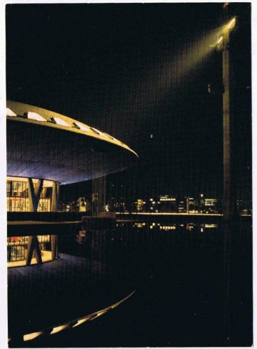 Holland Postcard Eindhoven Evoluon Conference Centre At Night