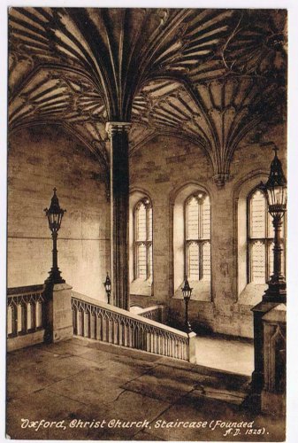 United Kingdom UK Postcard Oxford Christ Church Staircase 1525