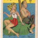 Postcard Comic Couple On Desert Island A Sheep In Wolf's Clothing