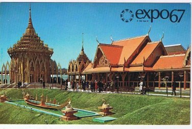 Quebec Postcard Montreal Expo 67 Thailand Pavilion