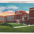 Postcard Western High School Baltimore Maryland