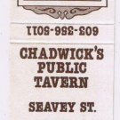 Matchbook Cover Chadwick's Public Tavern North Conway Village New Hampshire