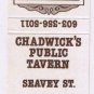 Matchbook Cover Chadwick's Public Tavern North Conway Village New Hampshire