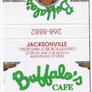 Matchbook Cover Buffalo's Cafe Jacksonville Florida
