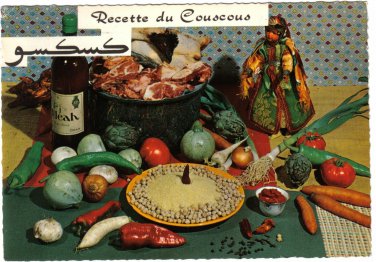 France Postcard Recette du Couscous Cous Cous Recipe