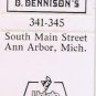 Matchbook Cover The Real Seafood Company Dennisons Ann Arbor Michigan
