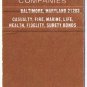 Matchbook Cover The Insurance Center USF&G St Paul Minnesota